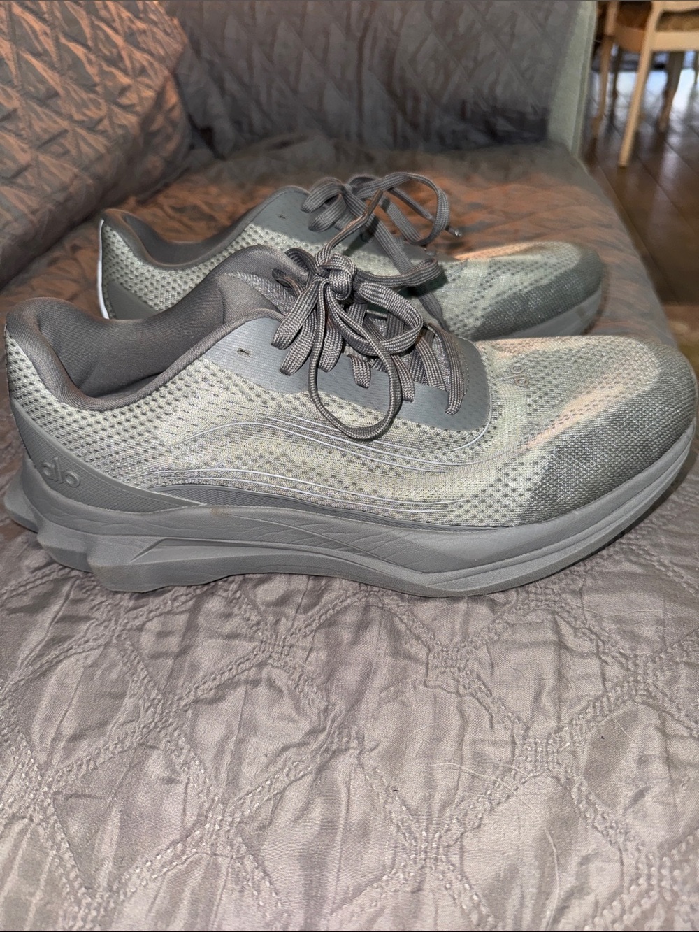 ALO Yoga Men's Athletic Sneakers in Gray.